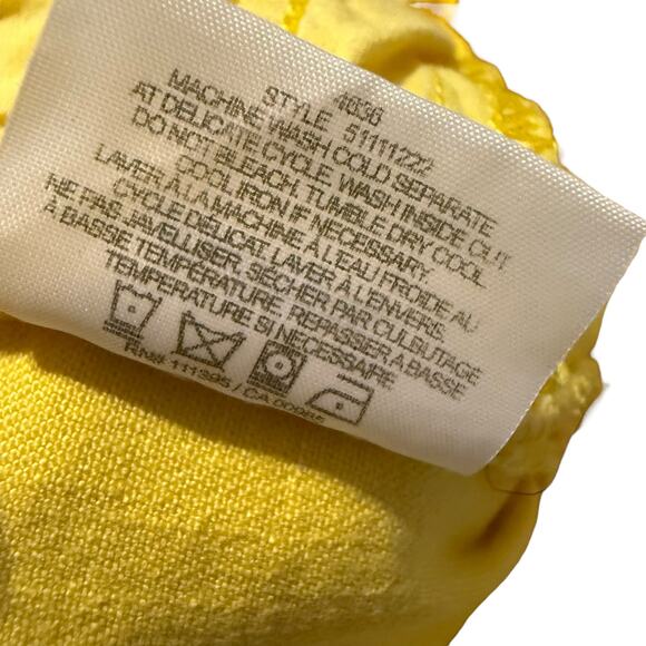 Tory Burch Bright Yellow Cropped Slom Boot Cut Jeans Size 27 (4) - Picture 10 of 11